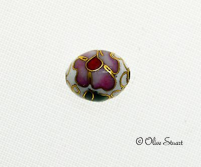 Oriental Cloisonne Beads Loose Egg 12mm X 10mm