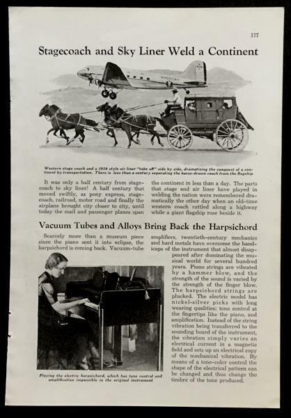 Electronic Harpsichord 1938 Pictorial Frank Holton & Co., Elkhorn, Wisconsin
