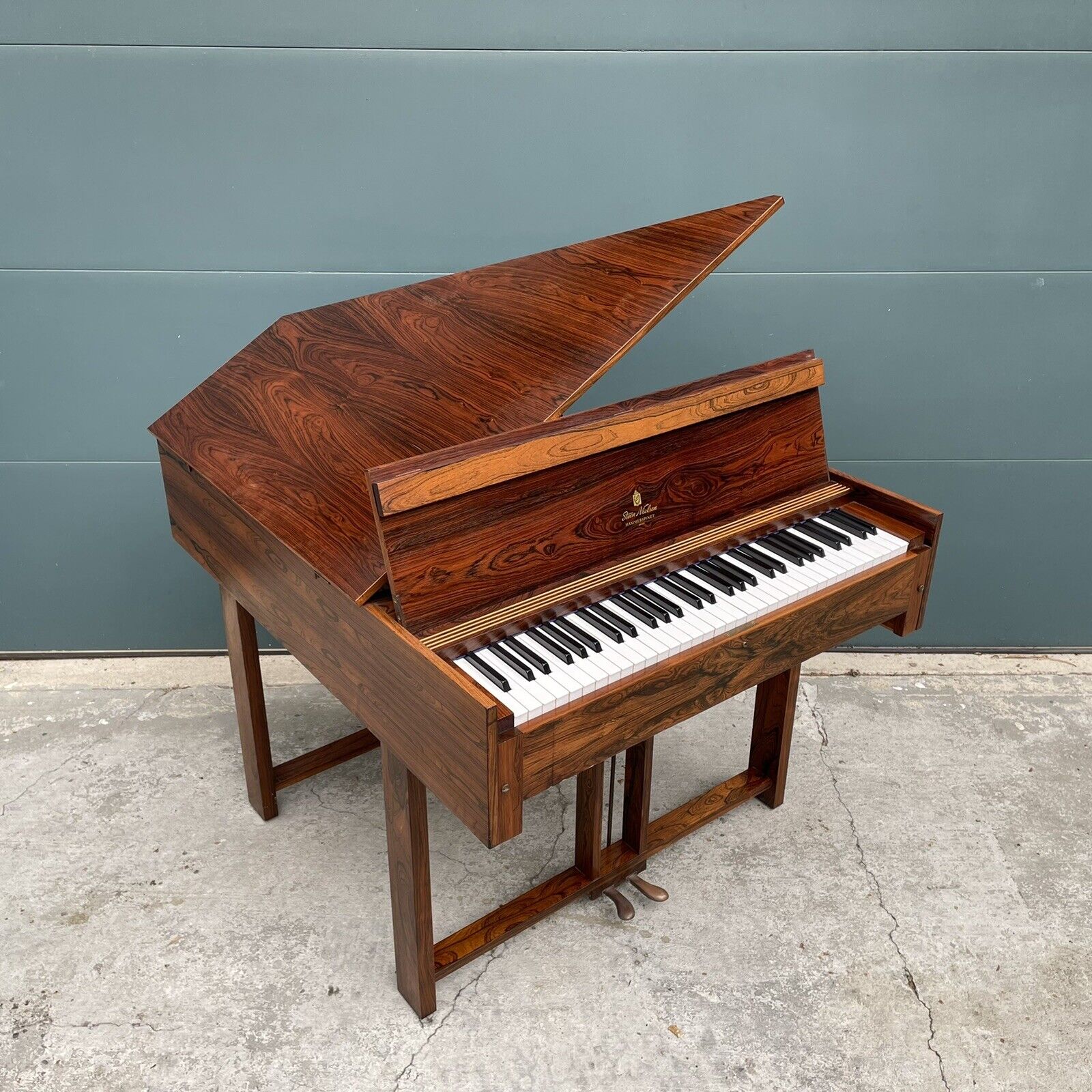 Danish Mid Century Modern Rosewood Piano Steen Nielsen Hammerspinet