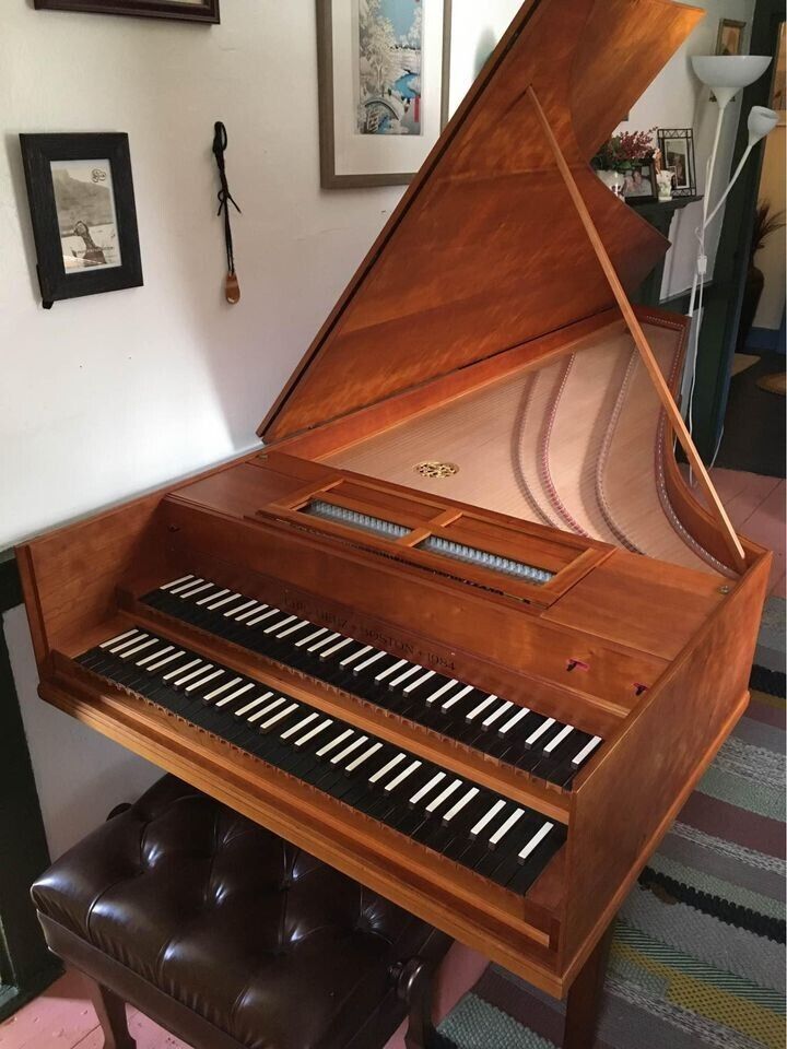 Eric Herz French Double Manual Harpsichord Boston Built 1984 #406