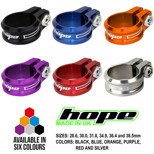 Hope Bolt On Seat Seatpost Clamp - All Colors And Sizes - Brand New